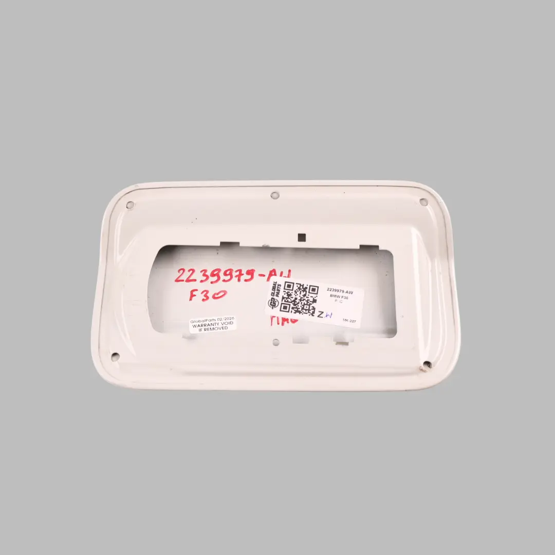 BMW F30 F80 M3 Fuel Cover Fill In Flap Alpinweiss Alpine White 300 - SKU 2239979-AW - Part number 2239979