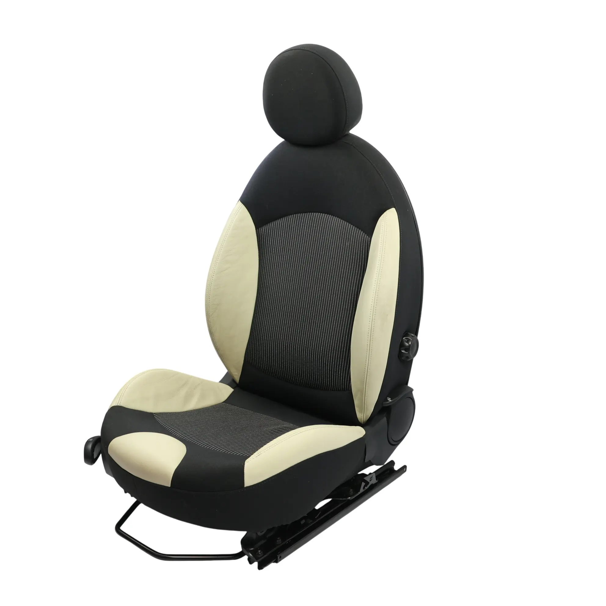 Mini Cooper One R55 R56 R57 Asiento Delantero Tela Deportiva Cuero Crema Derecha