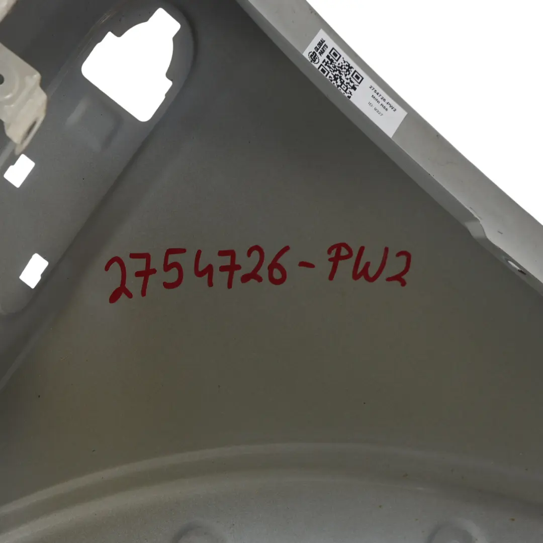 Mini Cooper R55 R56 R57 Pannello laterale ala anteriore destra Pepper White 850 - SKU 2754726-PW2 - Numero di parte 2754726