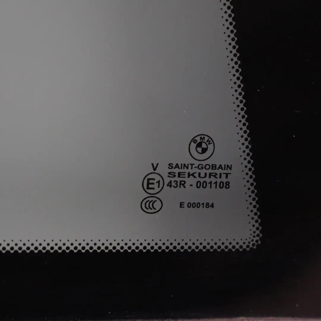 Door Side Window Glass Green Rear Right O/S to BMW E82 with Part number 2996238 BMW E82 Door Side Window Glass Green Rear Right O/S - SKU 2996238 - Part number 2996238