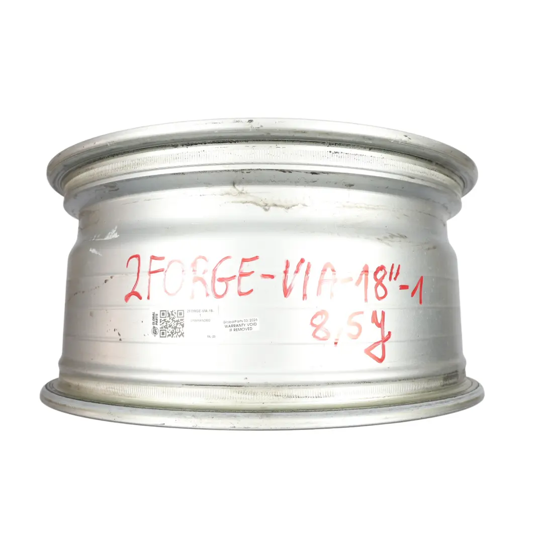  2Forge Silber Rad Alufelge VIA 18" 8.5J - SKU 2FORGE-VIA-18-1 - Teilenummer 2FORGE-VIA-18