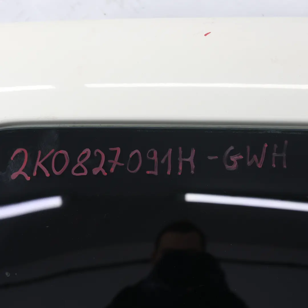 Volkswagen VW Caddy 2K Hintertür Links Kofferraum Heckklappe Tür Grau Weiß - 902 - SKU 2K0827091H-GWH - Teilenummer 2K0827091H