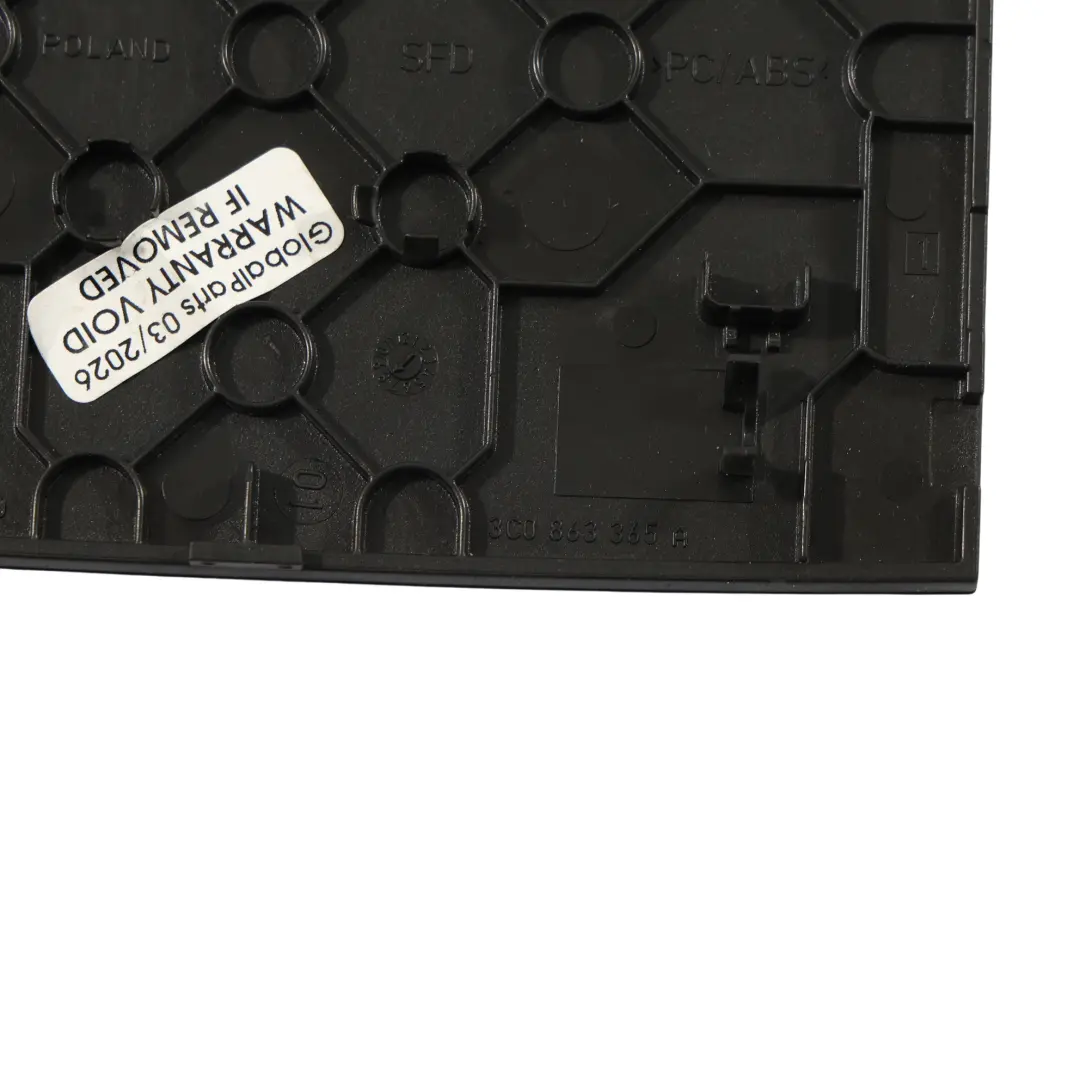 Volkswagen Passat CC Mittelkonsole Verkleidung Abdeckung Hinten - SKU 3C0863365A - Teilenummer 3C0863365A