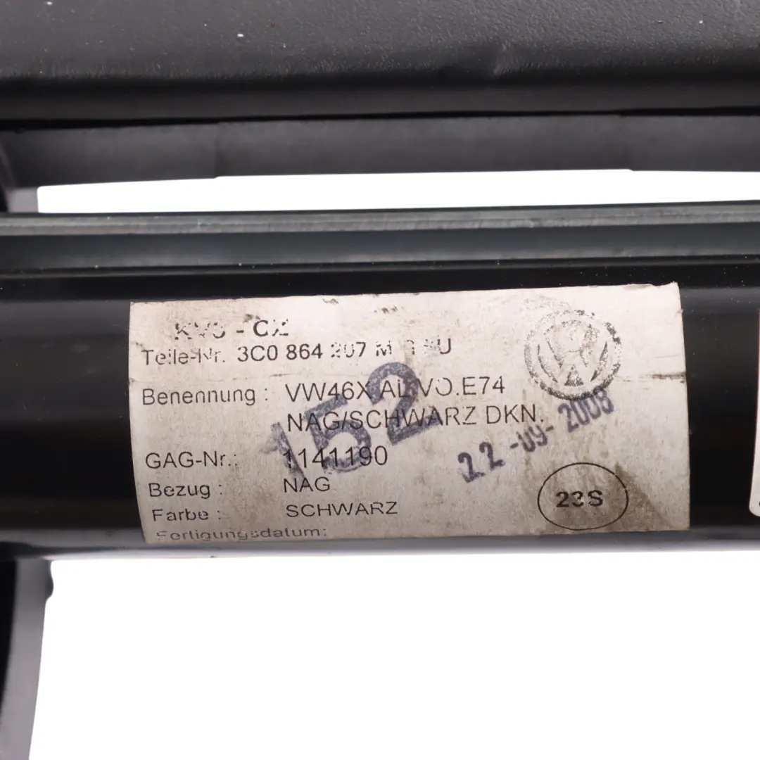 Volkswagen Passat B6 B7 Centre Console Armrest Upper Lid Leatherette 3C0864207M - SKU 3C0864161A - Part number 3C0864161A