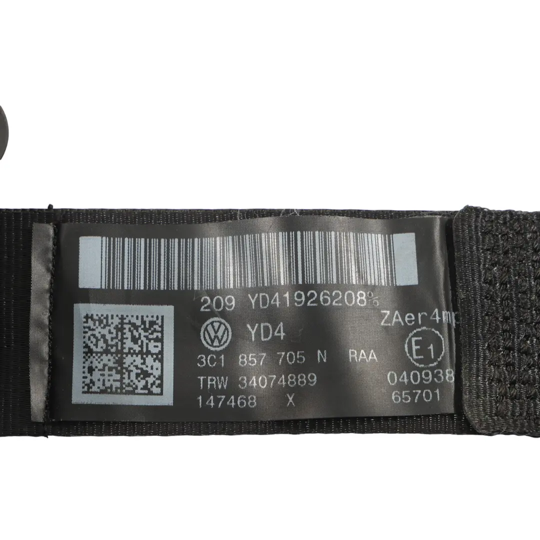 Ceinture De Sécurité De Siège Avant Gauche Noire pour Volkswagen Passat CC à propos du numéro de pièce 3C1857705N Volkswagen Passat CC Ceinture De Sécurité De Siège Avant Gauche Noire - SKU 3C1857705N - Numéro de pièce 3C1857705N