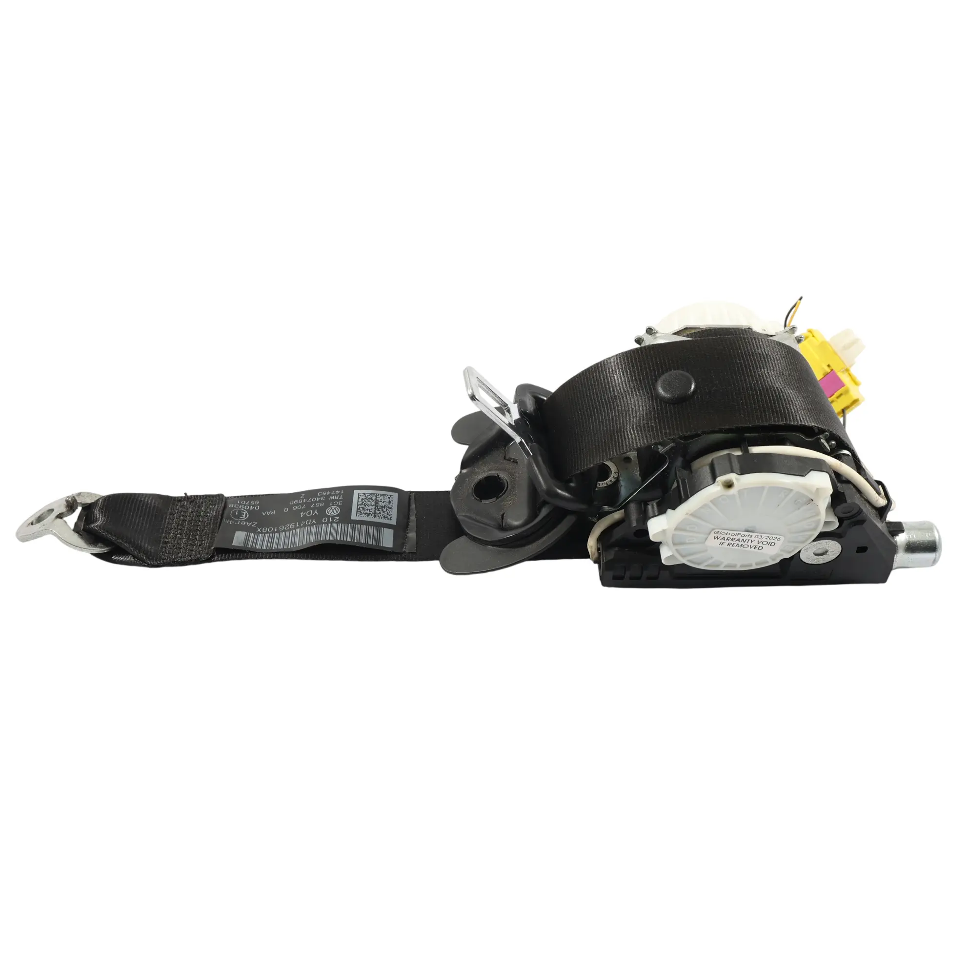 Volkswagen Passat CC Ceinture Sécurité Siège Avant Droit Noire 3C1857706Q