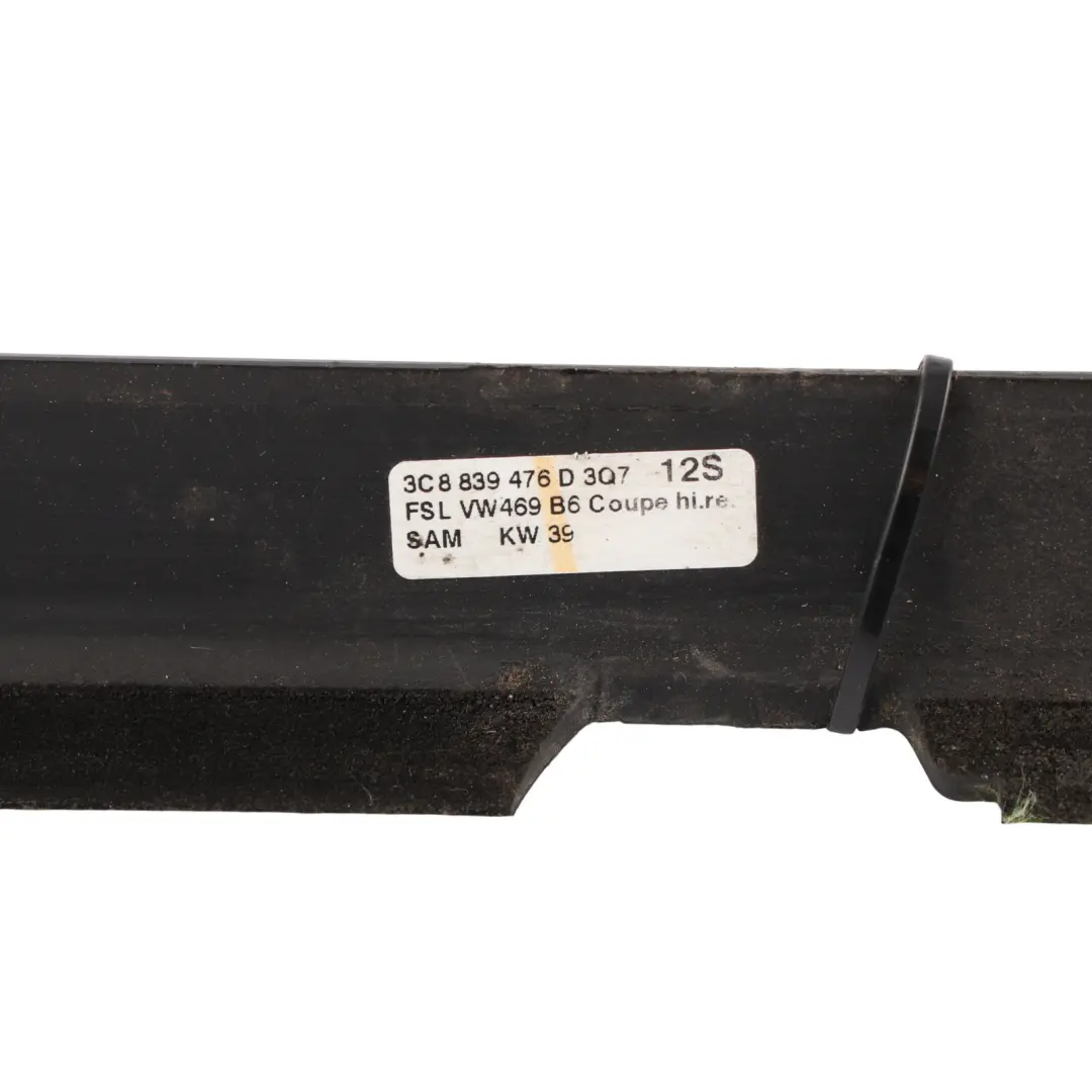 Volkswagen Passat CC B6 Rear Door Window Seal Outer Gasket Right O/S - SKU 3C8839476D - Part number 3C8839476D