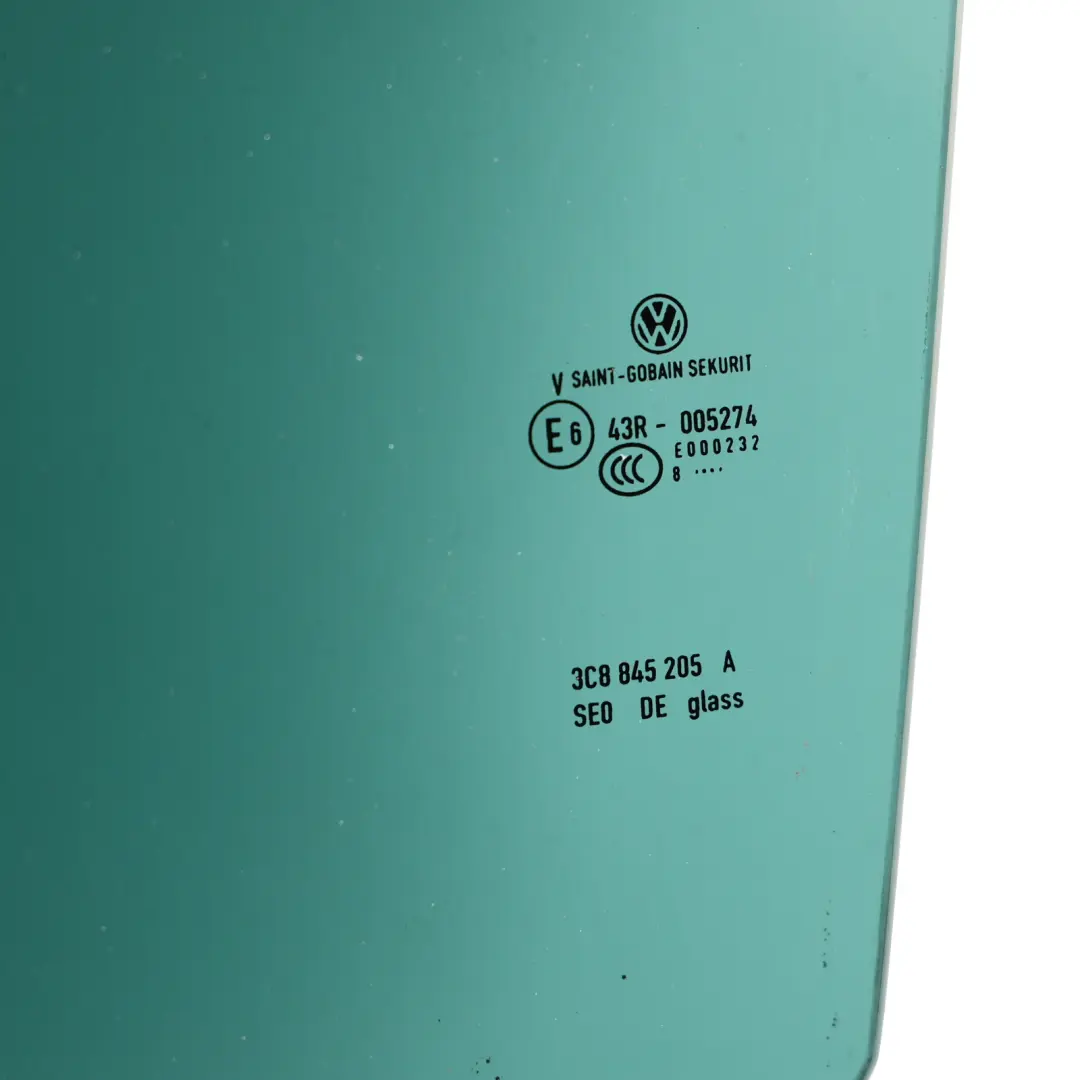 Door Window Glass Tinted AS3 Left N/S to Volkswagen Passat CC Rear with Part number 3C8845205A Volkswagen Passat CC Rear Door Window Glass Tinted AS3 Left N/S - SKU 3C8845205A - Part number 3C8845205A