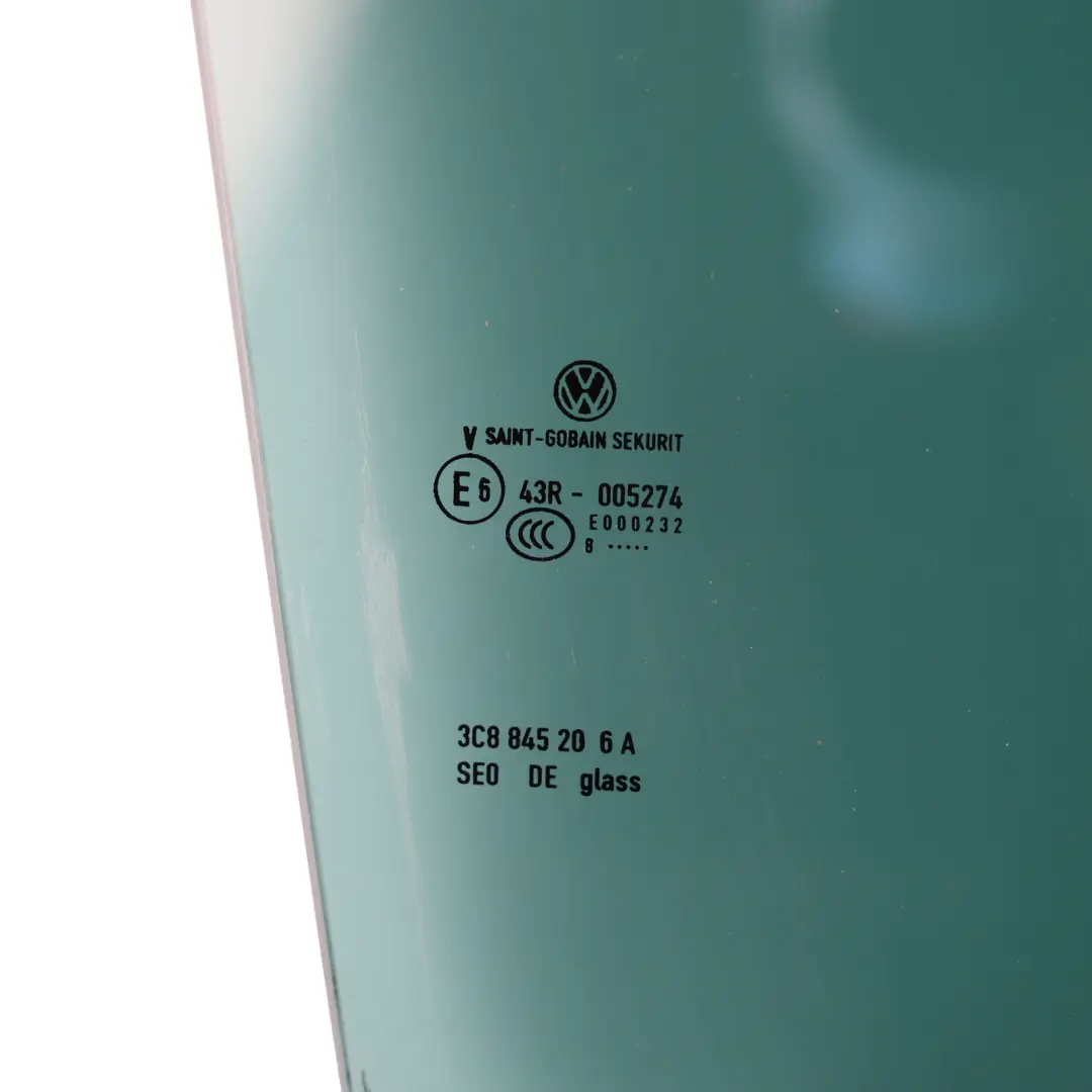 Volkswagen Passat CC Rear Door Window Glass Tinted AS3 Right O/S - SKU 3C8845206A - Part number 3C8845206A