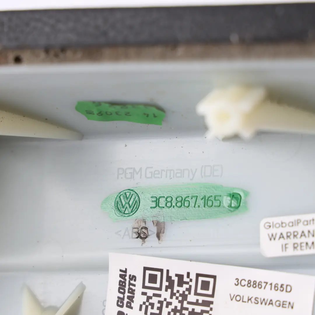 Türverkleidung Armauflage Abdeckung Hinten Links für Volkswagen Passat CC mit Teilenummer 3C8867165D Volkswagen Passat CC Türverkleidung Armauflage Abdeckung Hinten Links - SKU 3C8867165D - Teilenummer 3C8867165D