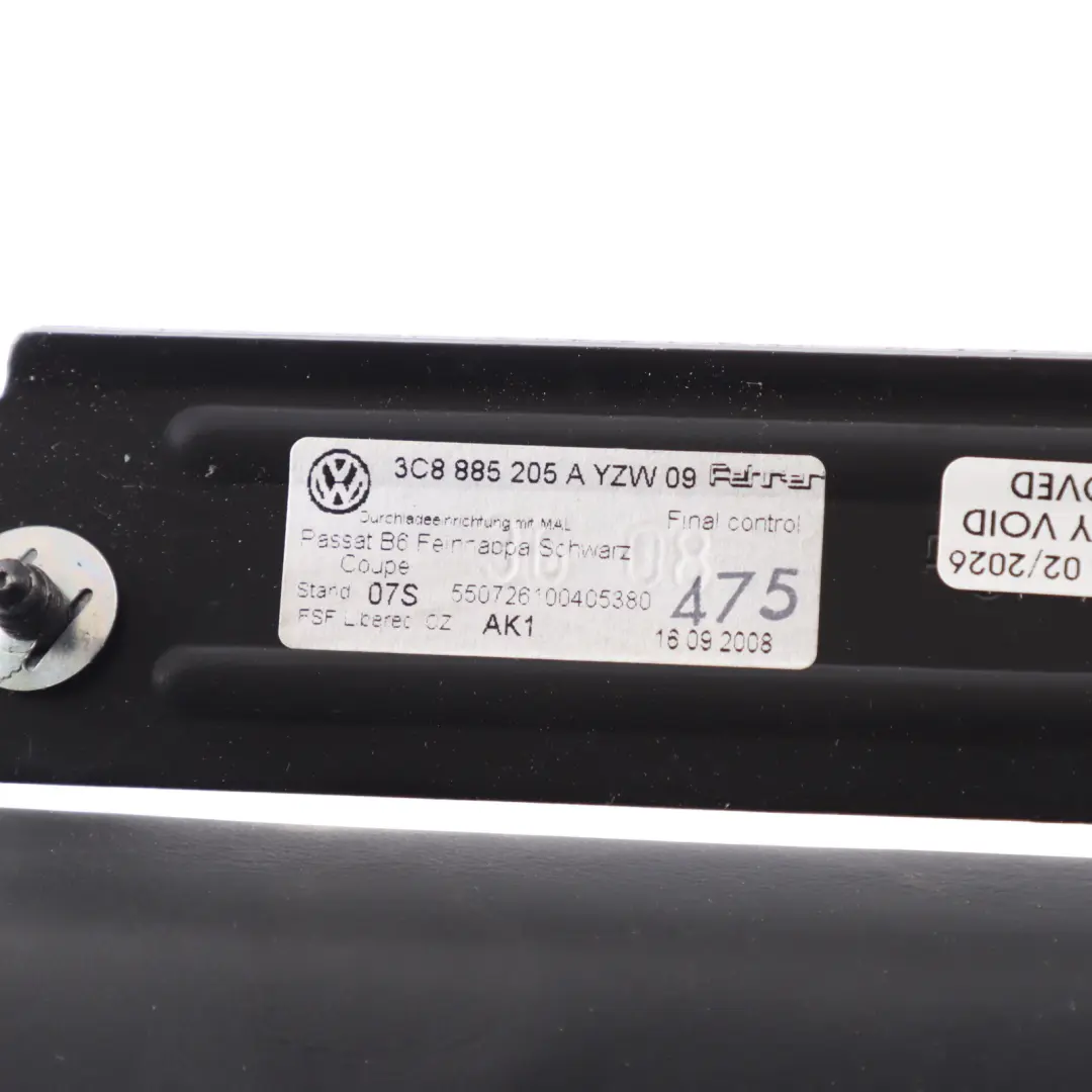 Volkswagen Passat CC B6 Rear Seat Armrest Center Panel Cover Trim - SKU 3C8885961 - Part number 3C8885961