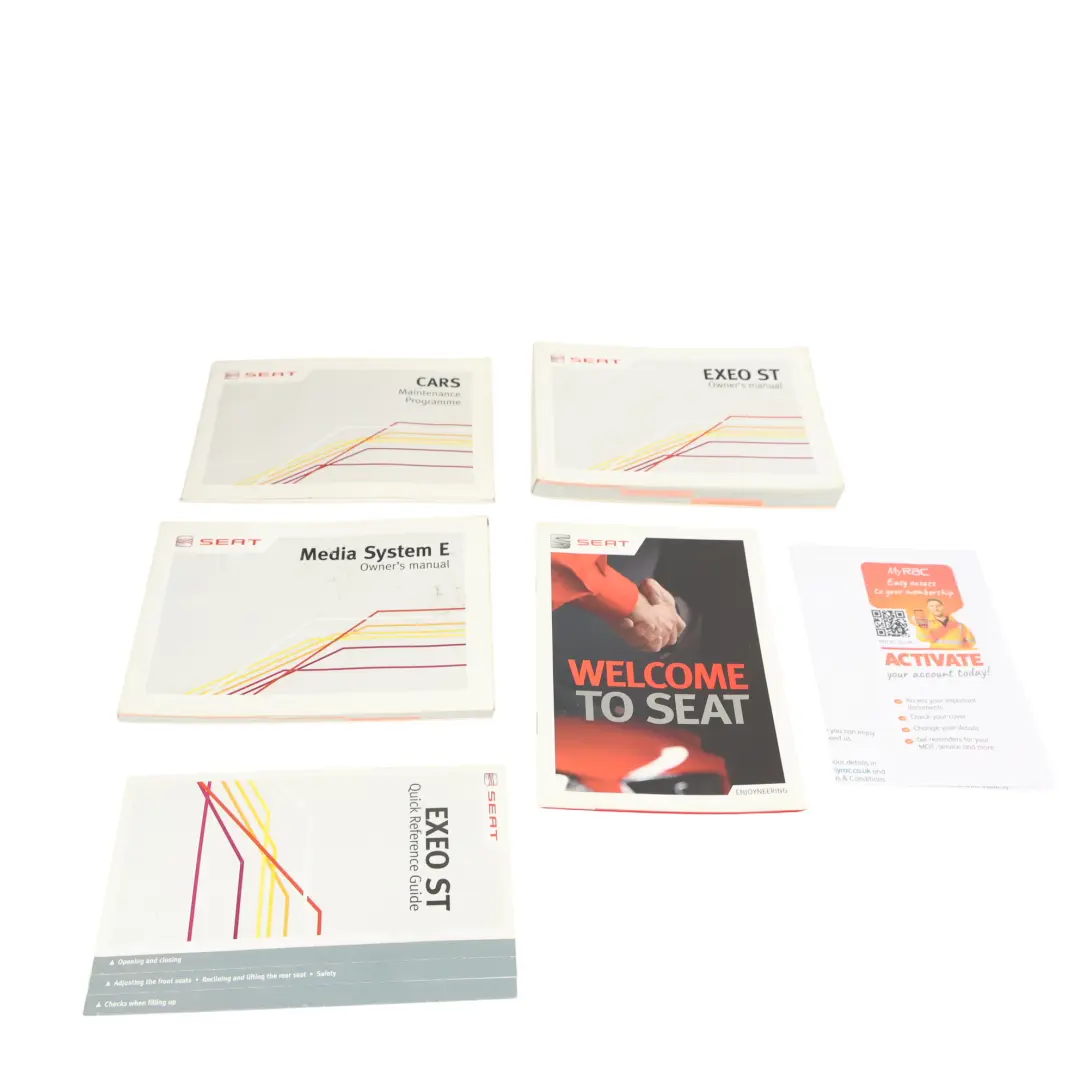 Owner's Handbook Service Booklet Case Pouch Wallet Set to Seat Exeo with Part number 3R9012001DG Seat Exeo Owner's Handbook Service Booklet Case Pouch Wallet Set - SKU 3R9012001DG - Part number 3R9012001DG