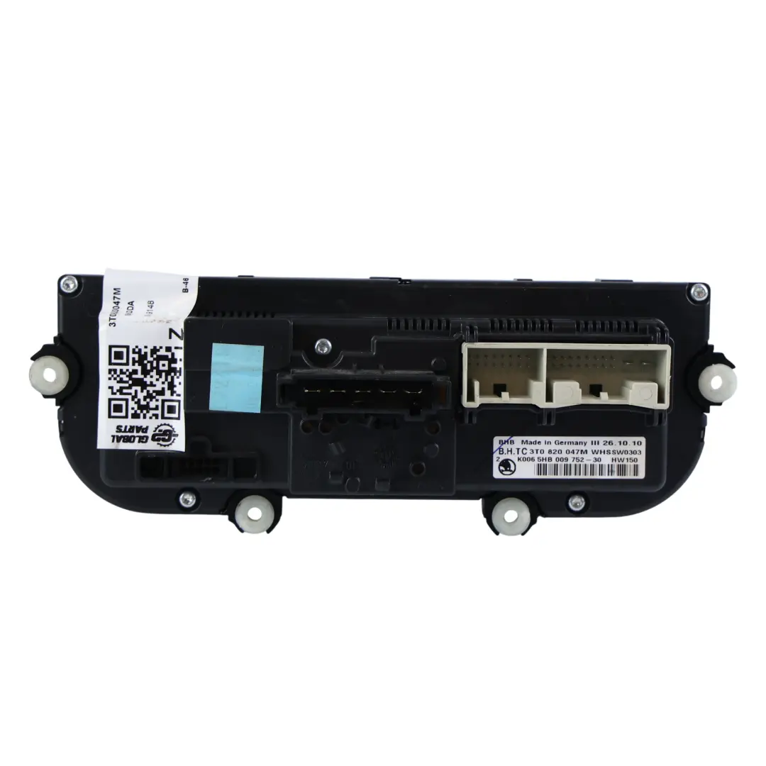 Skoda Yeti 5L Panneau Commande Chauffage Climatisation - SKU 3T0820047M - Numéro de pièce 3T0820047M