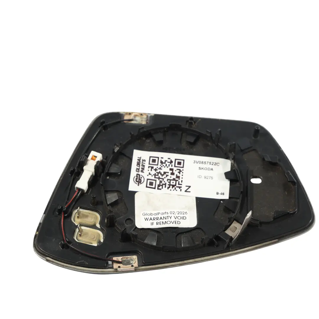 Mk3 3V Espejo Retrovisor Convexo Derecho para Skoda Superb con número de pieza 3V0857522C Skoda Superb Mk3 3V Espejo Retrovisor Convexo Derecho - SKU 3V0857522C - Número de pieza 3V0857522C