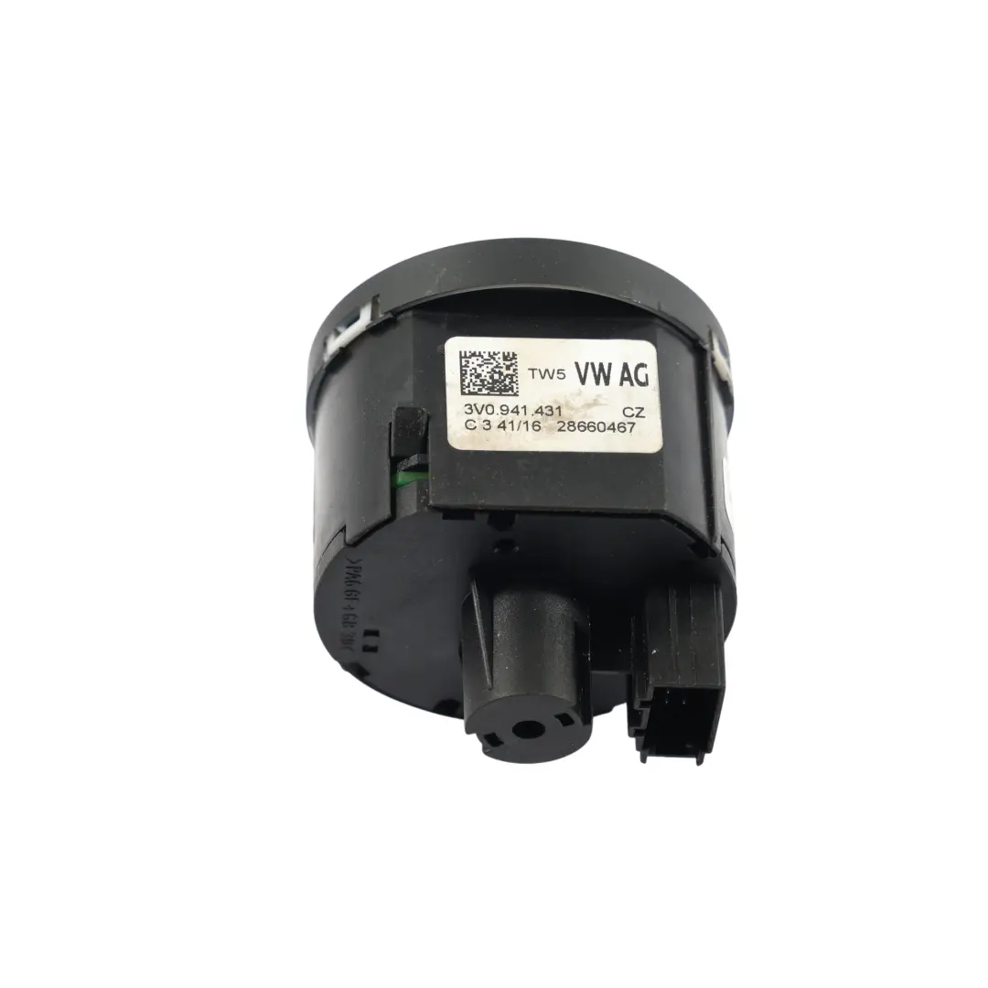 Skoda Superb Mk3 3V Headlight Switch Fog Light Unit Button - SKU 3V0941431 - Part number 3V0941431