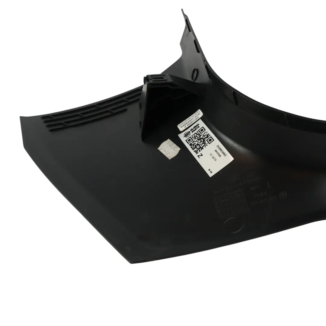 Skoda Superb 3V A Pillar Trim Cover Panel Plastic Front Left N/S Black - SKU RHD-3V2863483 - Part number 3V2863483