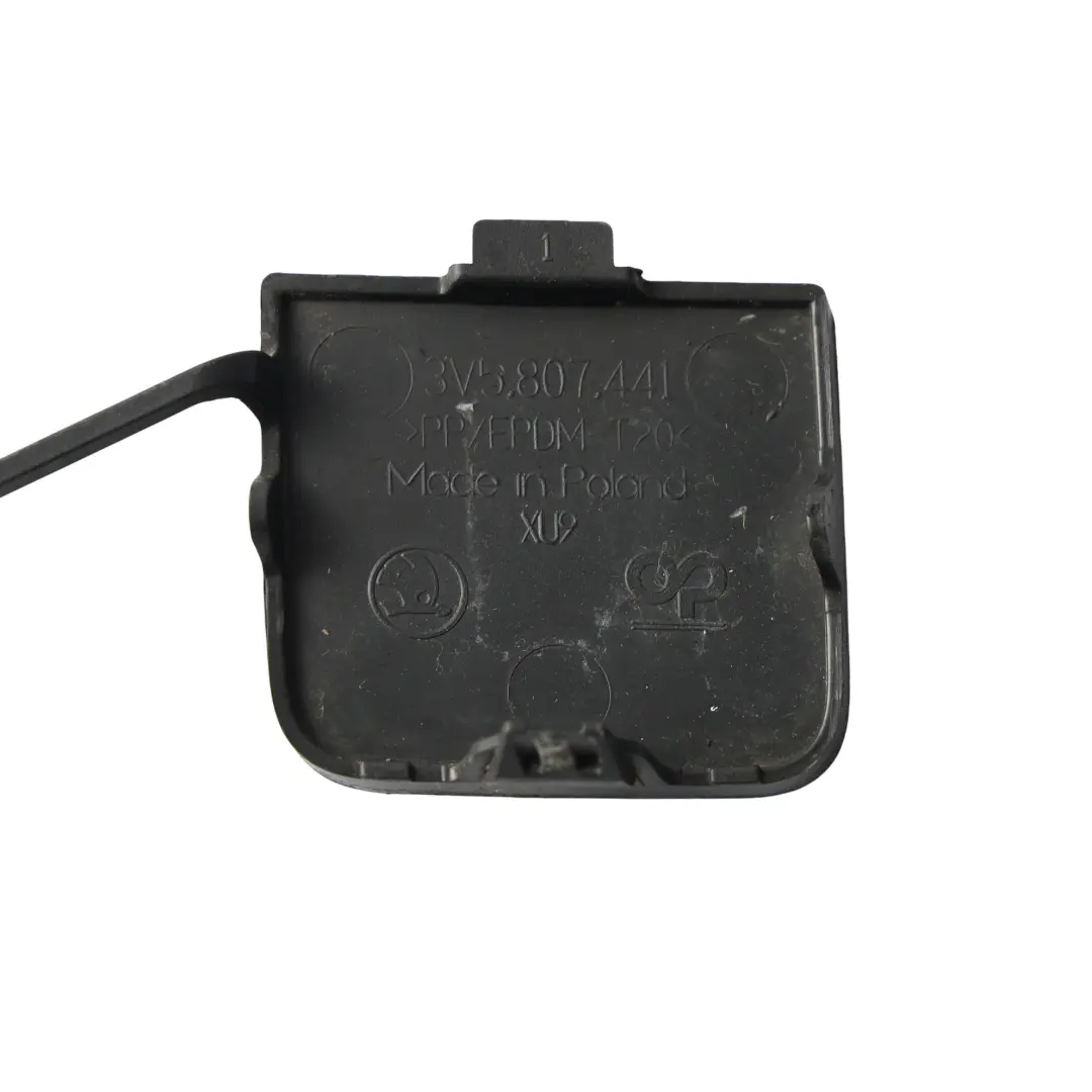 Skoda Superb III Parachoques Trasero Gancho Remolque Tapa Azul - SKU 3V5807441-PAB - Número de pieza 3V5807441