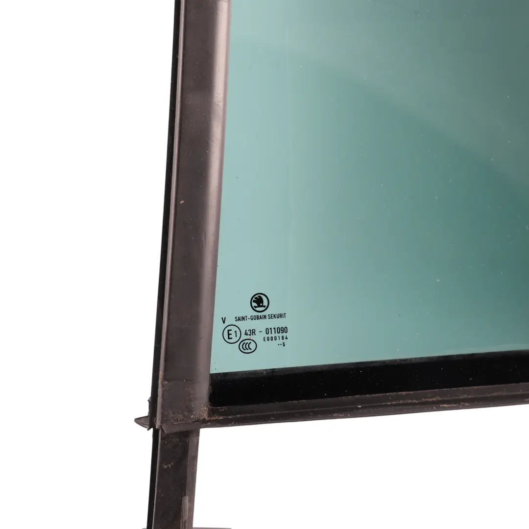Skoda Superb 3V Rear Quarter Window Glass Tinted Green Left N/S - SKU 3V9845213E - Part number 3V9845213E