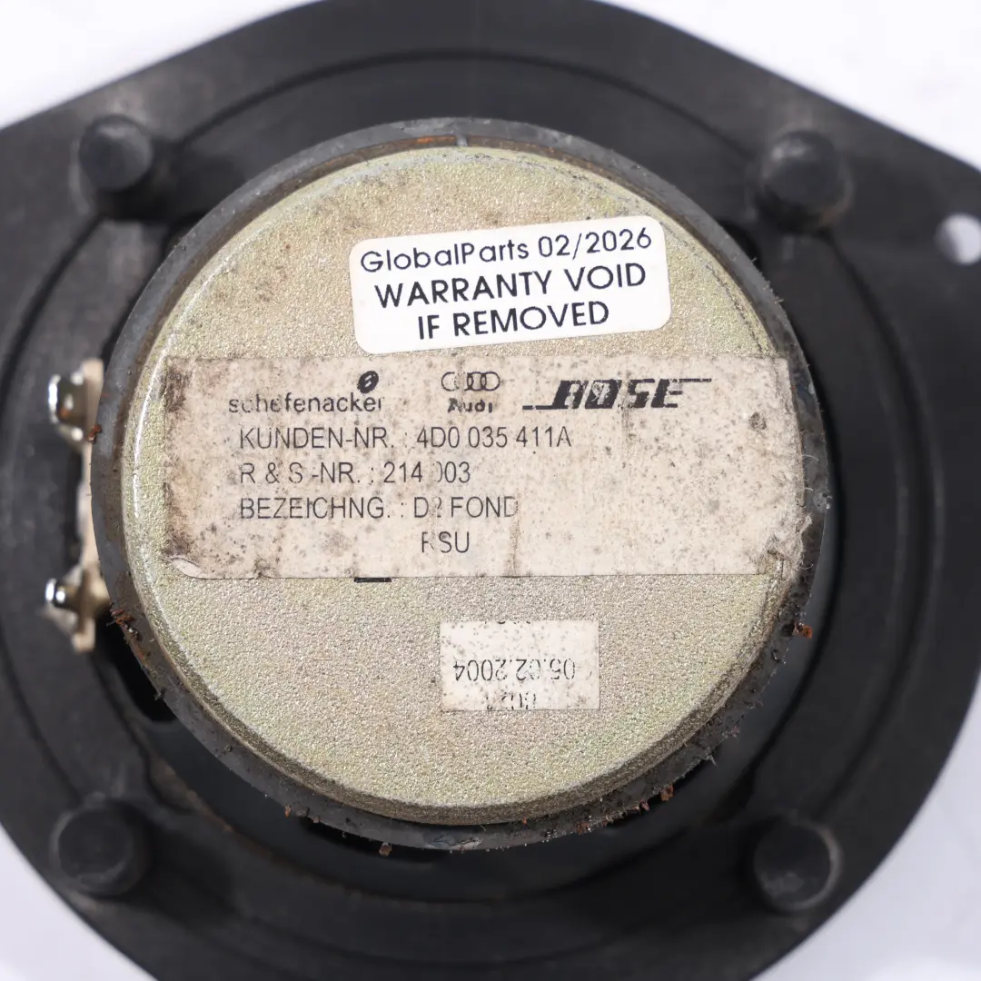 Audi TT 8N Altavoz Trasero Izquierdo Derecho Altavoz Bose - SKU 4D0035411A - Número de pieza 4D0035411A