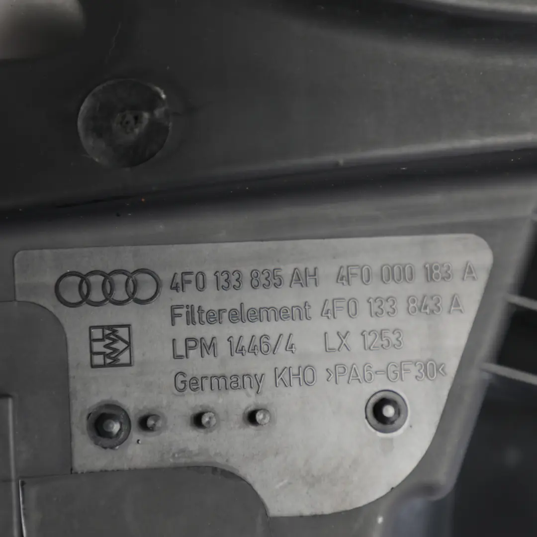 Audi A6 C6 Air Intake Filter Box Housing Covering 2.0 TDI Diesel - SKU 4F0133835AH - Part number 4F0133835AH