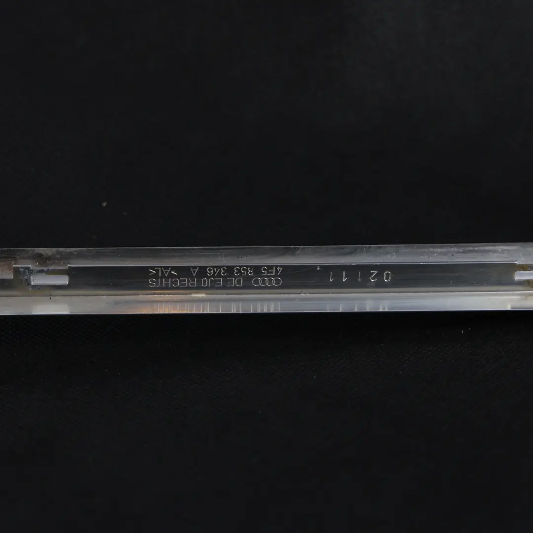 Side Window Moulding Strip Cover Chrome Rear Right O/S to Audi A6 C6 with Part number 4F5853346A Audi A6 C6 Side Window Moulding Strip Cover Chrome Rear Right O/S - SKU 4F5853346A - Part number 4F5853346A