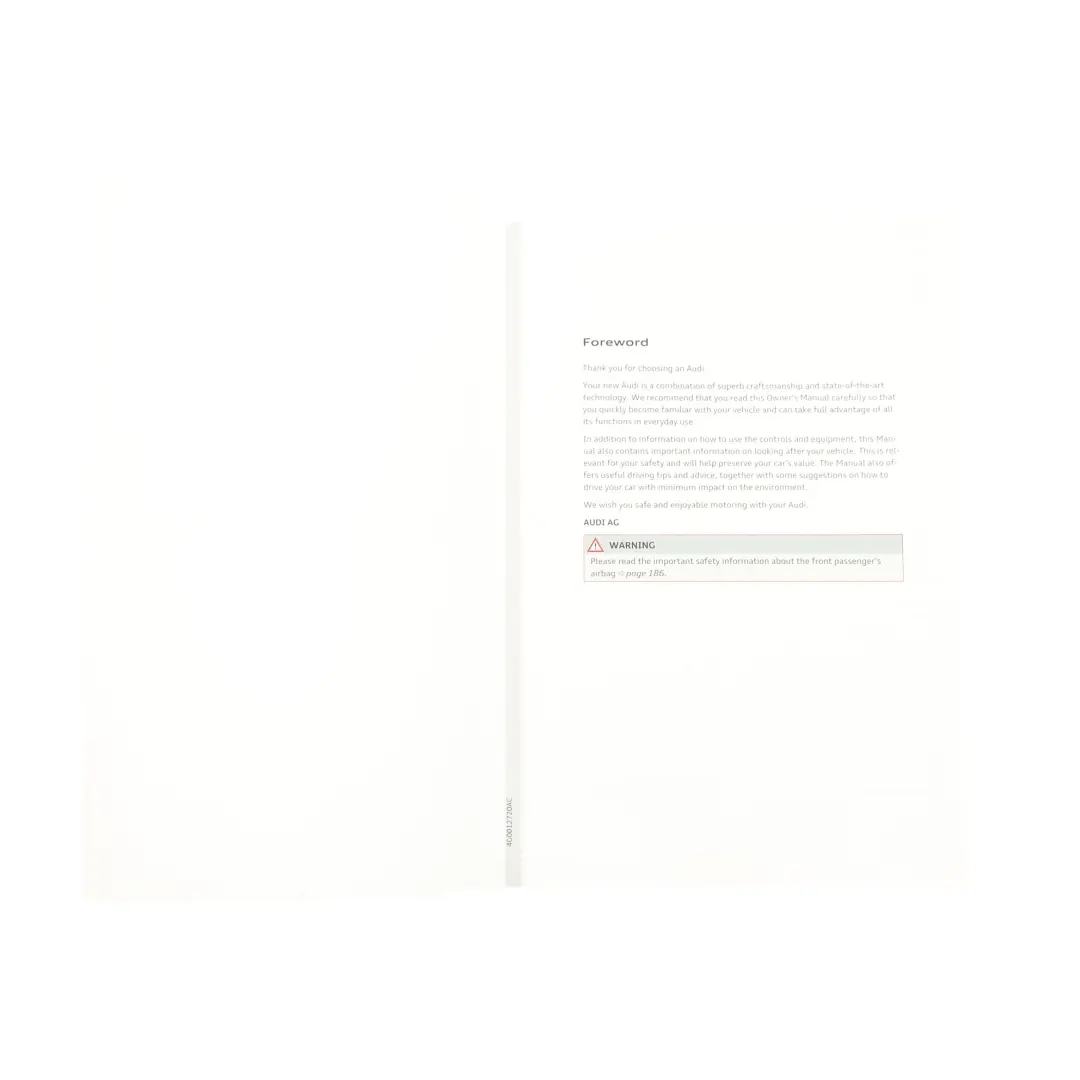 Audi S6 C7 Manual Del Propietario Estuche - SKU 4G0012720AC - Número de pieza 4G0012720AC