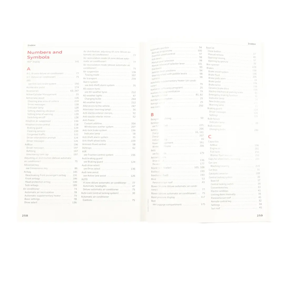 Audi S6 C7 Owner's Handbook Manual Booklet Case - SKU 4G0012720AC - Part number 4G0012720AC