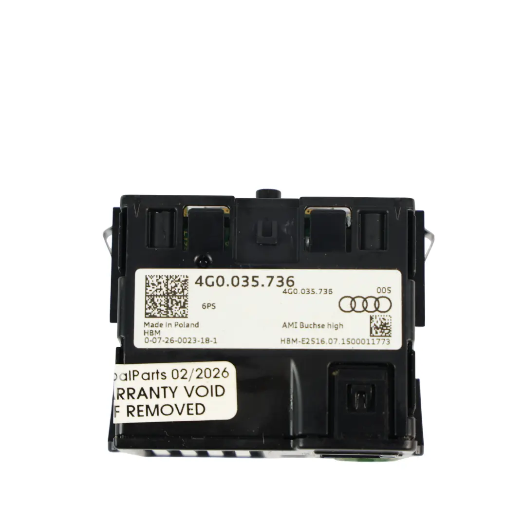 Audi A6 Allroad Avant A7 4G8 RS6 USB Ladebuchse Aux Anschluss - SKU 4G0035736-1 - Teilenummer 4G0035736