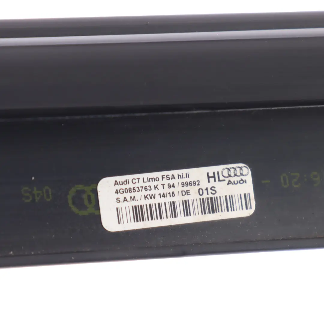 Audi A6 C7 Junta Sellado Ventana Puerta Trasera Izquierda 4G0853763 - SKU 4G0853763K - Número de pieza 4G0853763K