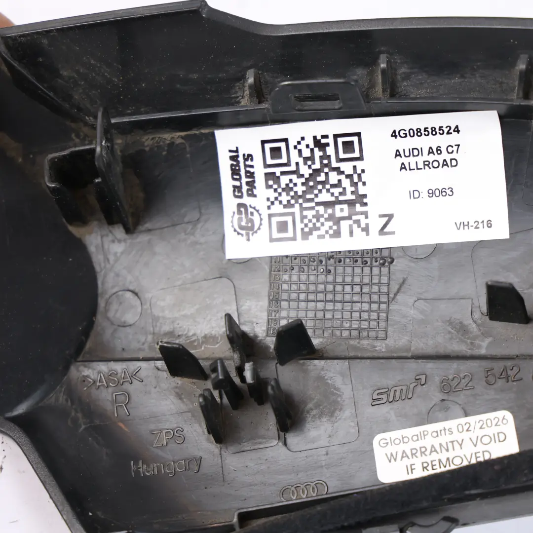Osłona Obudowa Lusterka Bocznego Prawa do Audi A6 C7 Allroad S6 C7 o numerze 4G0858524 Audi A6 C7 Allroad S6 C7 Osłona Obudowa Lusterka Bocznego Prawa - SKU 4G0858524 - Numer Części 4G0858524