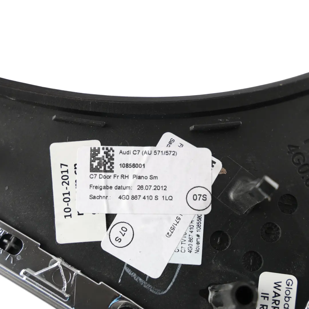 Audi A6 4G C7 Front Right Door Panel Trim 3.0 Diesel - SKU RHD-4G0867410S - Part number 4G0867410S