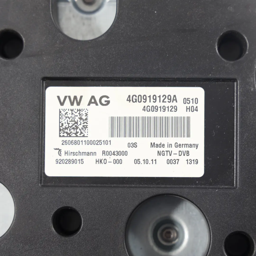 Audi A5 8T A6 C7 A7 4G A8 4H TV Tuner Digital Video Control Module - SKU 4G0919129A - Part number 4G0919129A