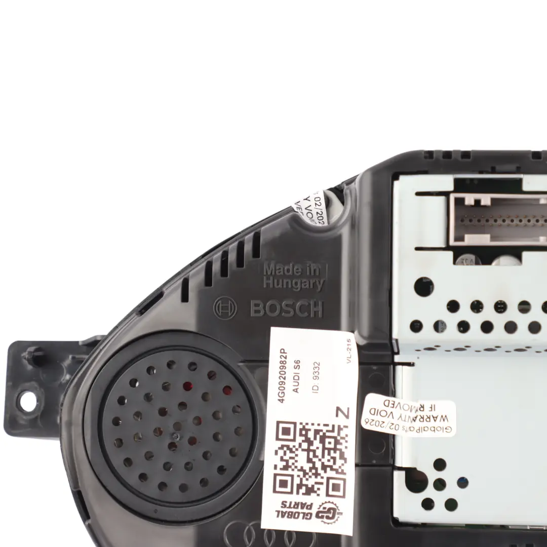 Instrument Cluster Speedometer Clocks Petrol Automatic to Audi S6 C7 with Part number 4G0920982P Audi S6 C7 Instrument Cluster Speedometer Clocks Petrol Automatic - SKU RHD-4G0920982P - Part number 4G0920982P