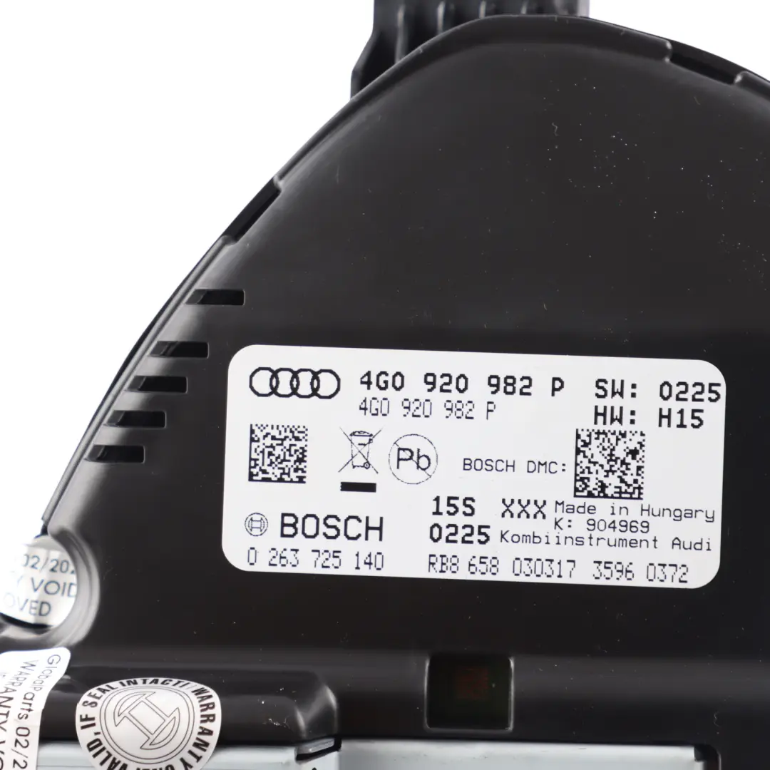 Audi S6 C7 Instrument Cluster Speedometer Clocks Petrol Automatic - SKU RHD-4G0920982P - Part number 4G0920982P