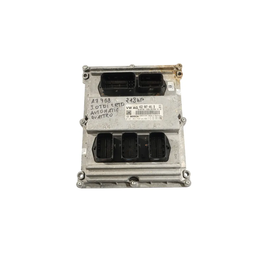 3.0TDI CRTD 272HP Quattro Motor Control ECU Kit Automático para Audi A7 4G con número de pieza 4G2907401B Audi A7 4G 3.0TDI CRTD 272HP Quattro Motor Control ECU Kit Automático - SKU 4G2907401B-1 - Número de pieza 4G2907401B