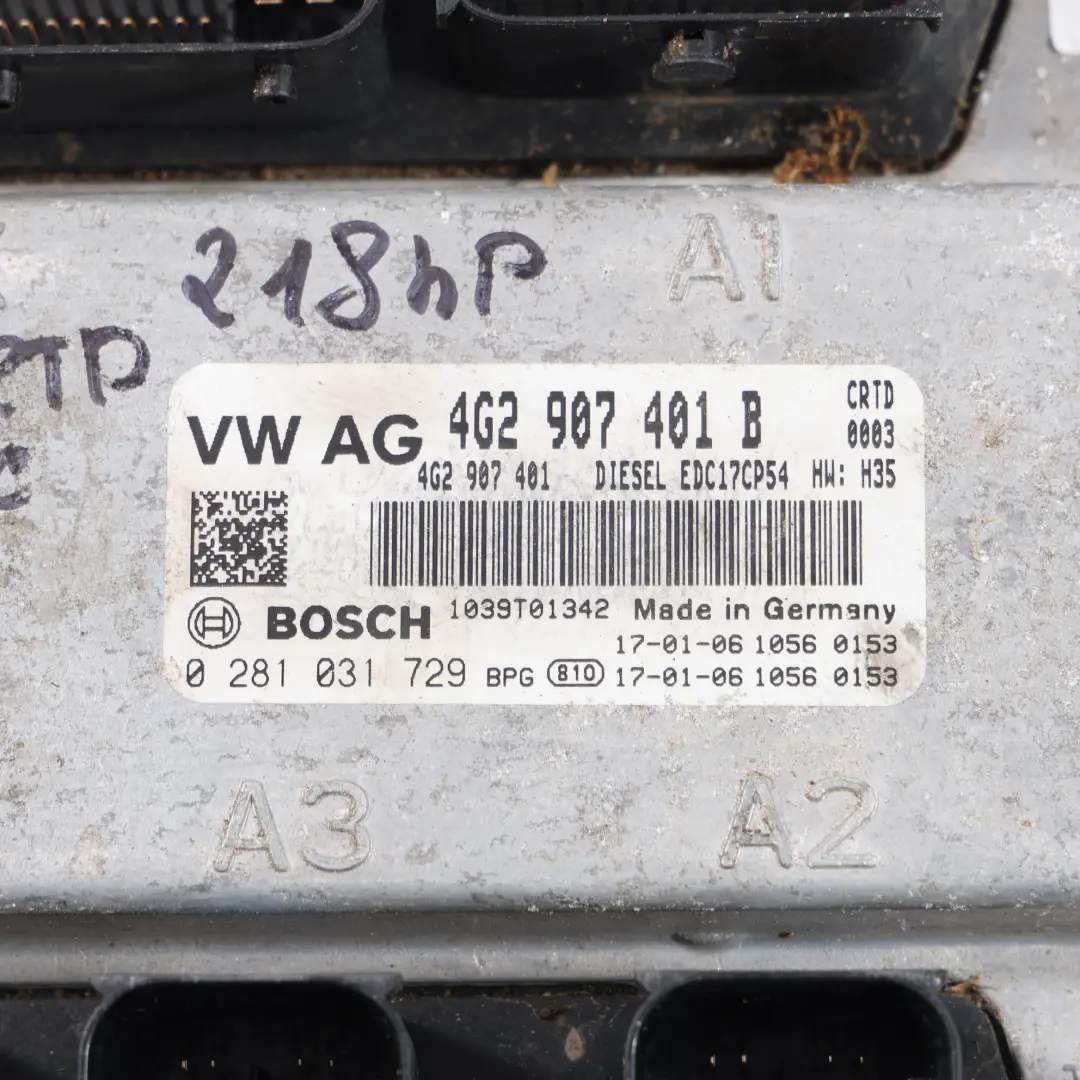 Audi A7 4G 3.0TDI CRTD 272HP Quattro Motor Control ECU Kit Automático - SKU 4G2907401B-1 - Número de pieza 4G2907401B