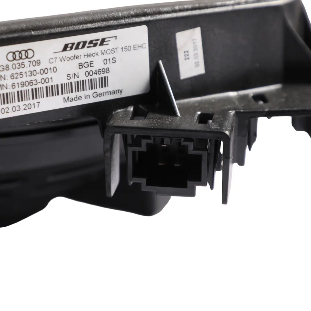 Bose Speaker Subwoofer Center Rear to Audi S6 C7 4G with Part number 4G8035709 Audi S6 C7 4G Bose Speaker Subwoofer Center Rear - SKU 4G8035709 - Part number 4G8035709