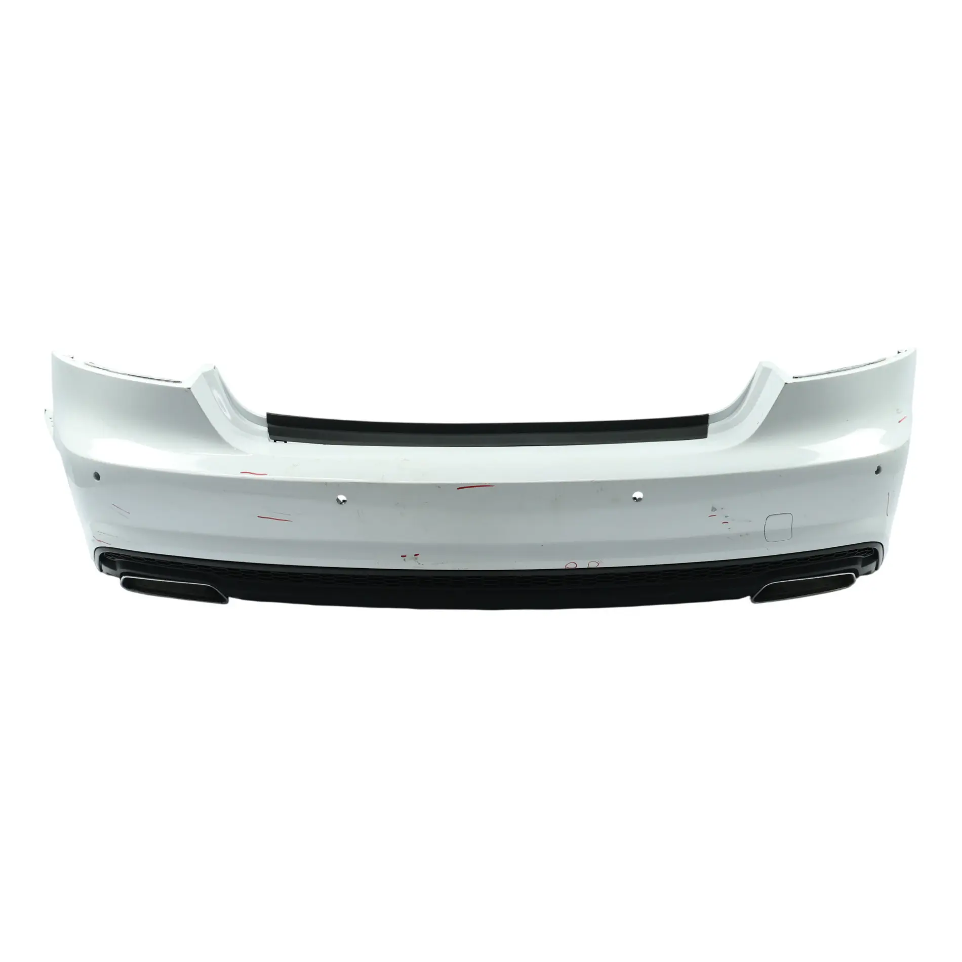 Audi A7 4G8 Rear Bumper Covering Trim Panel Glacier White Pearl - S9R