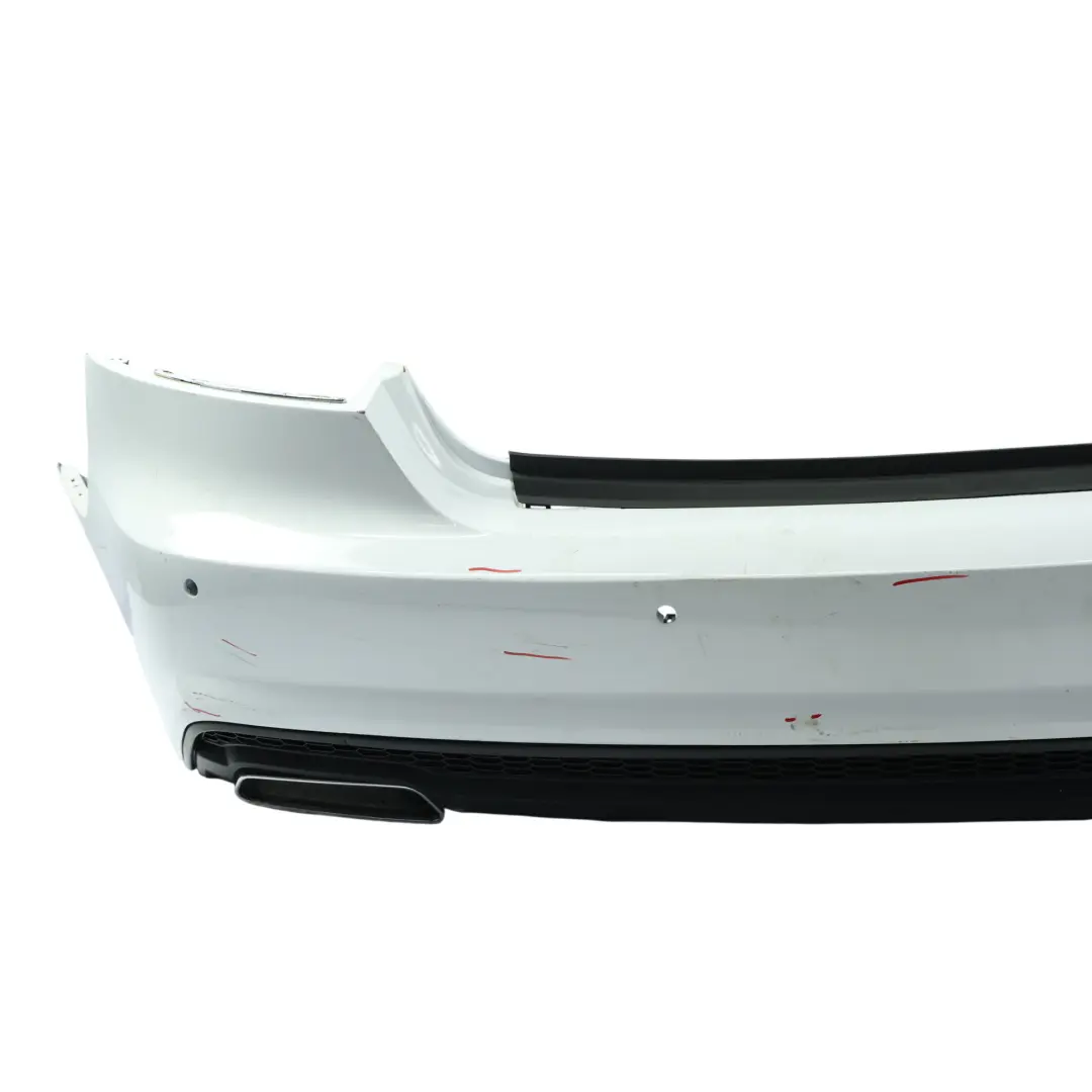 4G8 Rear Bumper Covering Trim Panel Glacier White Pearl - S9R to Audi A7 with Part number 4G8807067AQ Audi A7 4G8 Rear Bumper Covering Trim Panel Glacier White Pearl - S9R - SKU 4G8807067AQ-MGW - Part number 4G8807067AQ