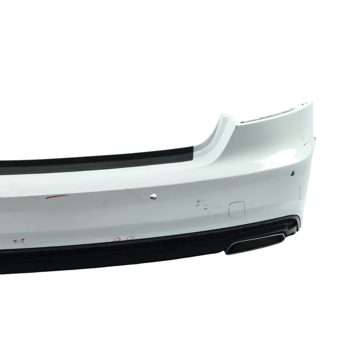 4G8 Rear Bumper Covering Trim Panel Glacier White Pearl - S9R to Audi A7 with Part number 4G8807067AQ Audi A7 4G8 Rear Bumper Covering Trim Panel Glacier White Pearl - S9R - SKU 4G8807067AQ-MGW - Part number 4G8807067AQ