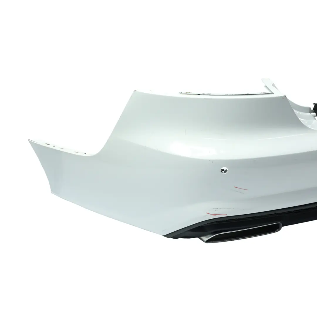 Audi A7 4G8 Rear Bumper Covering Trim Panel Glacier White Pearl - S9R - SKU 4G8807067AQ-MGW - Part number 4G8807067AQ