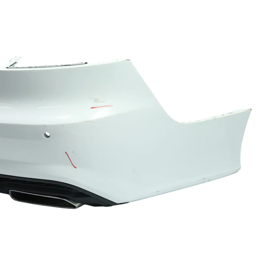 Audi A7 4G8 Zderzak Tylny Glacier White Pearl Biały - S9R - SKU 4G8807067AQ-MGW - Numer Części 4G8807067AQ