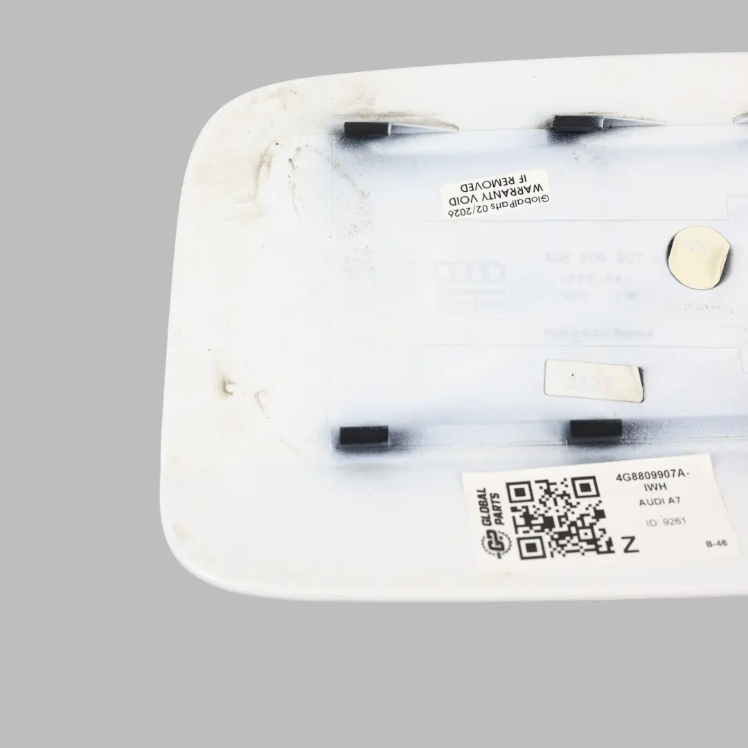 Fill In Filler Flap Cap Cover Ibis White - Y9C to Audi A7 4G Fuel with Part number 4G8809907A Audi A7 4G Fuel Fill In Filler Flap Cap Cover Ibis White - Y9C - SKU 4G8809907A-IWH - Part number 4G8809907A