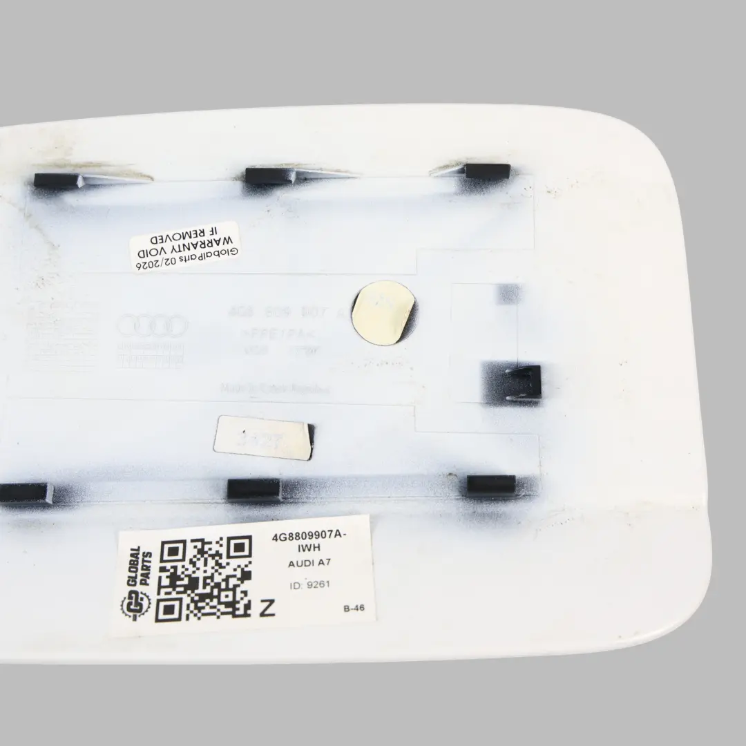 Audi A7 4G Couvercle Bouchon Remplissage Carburant Ibis White - Y9C - SKU 4G8809907A-IWH - Numéro de pièce 4G8809907A