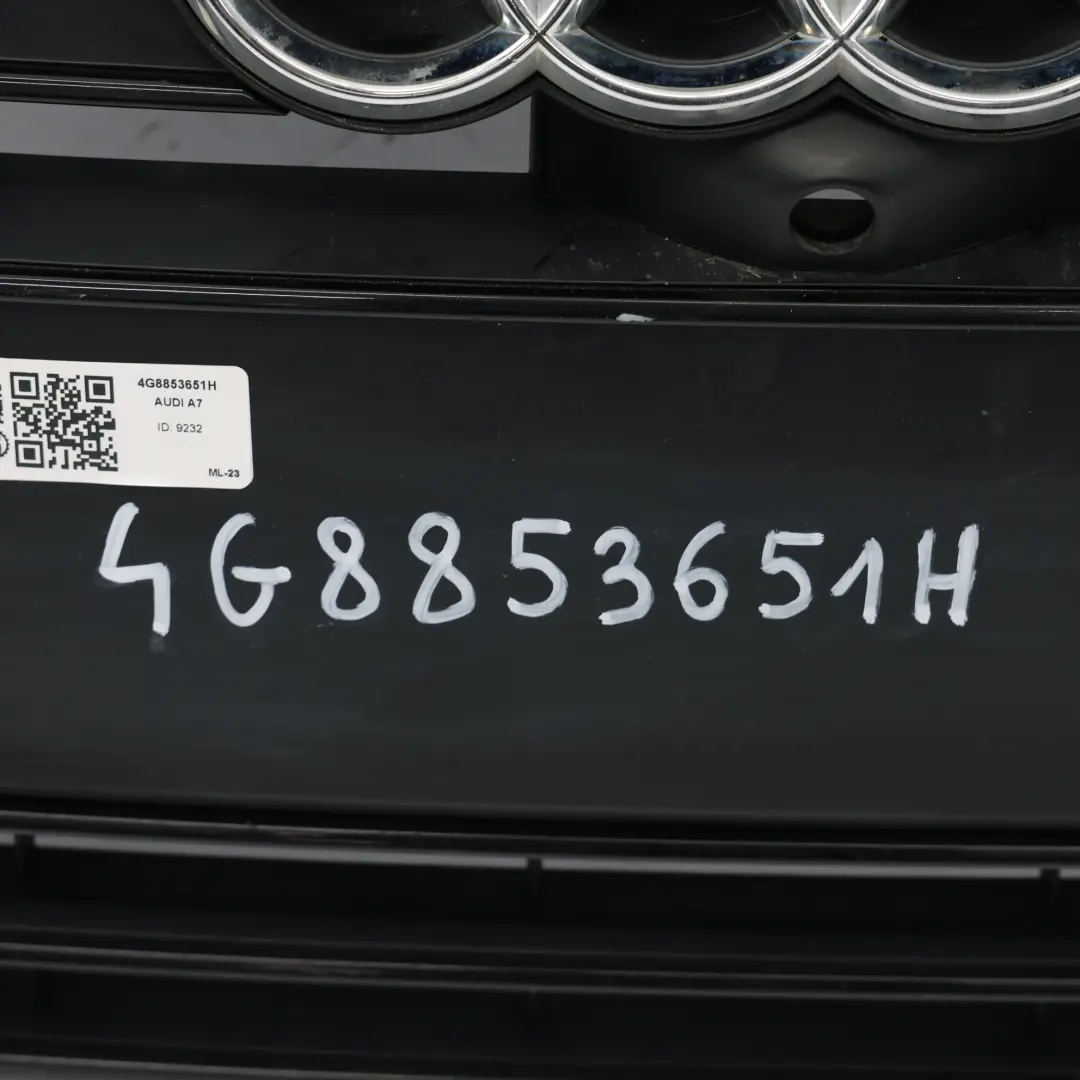 Audi A7 4G Cache De Calandre Centrale De Pare-Chocs Avant - SKU 4G8853651H - Numéro de pièce 4G8853651H