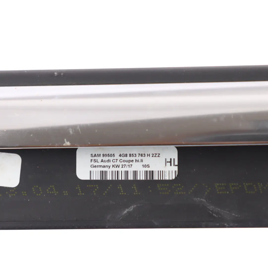 Sportback Listwa Chromowa Drzwi Tylna Lewa do Audi A7 4G o numerze 4G8853763H Audi A7 4G Sportback Listwa Chromowa Drzwi Tylna Lewa - SKU 4G8853763H - Numer Części 4G8853763H