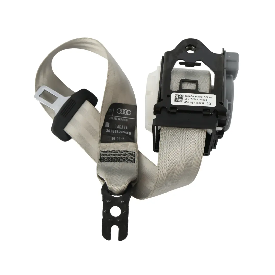 Audi A4 B7 A6 C7 Rear Seat Belt Seatbelt Left Right N/O/S Grey - SKU 4G8857805G-1 - Part number 4G8857805G