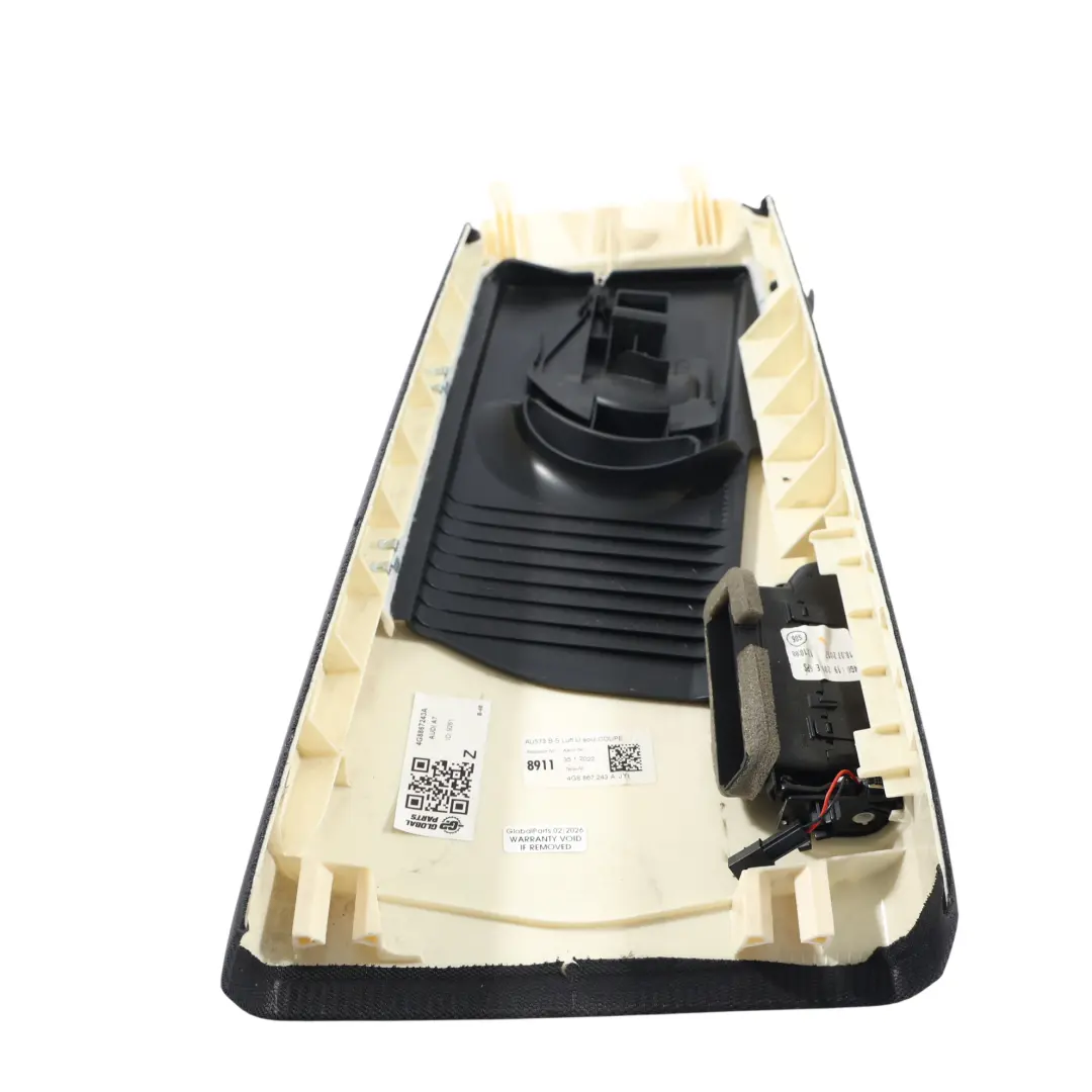 Audi A7 4G B-Pillar Column Cover Trim Panel Upper Left N/S Black - SKU 4G8867243A - Part number 4G8867243A