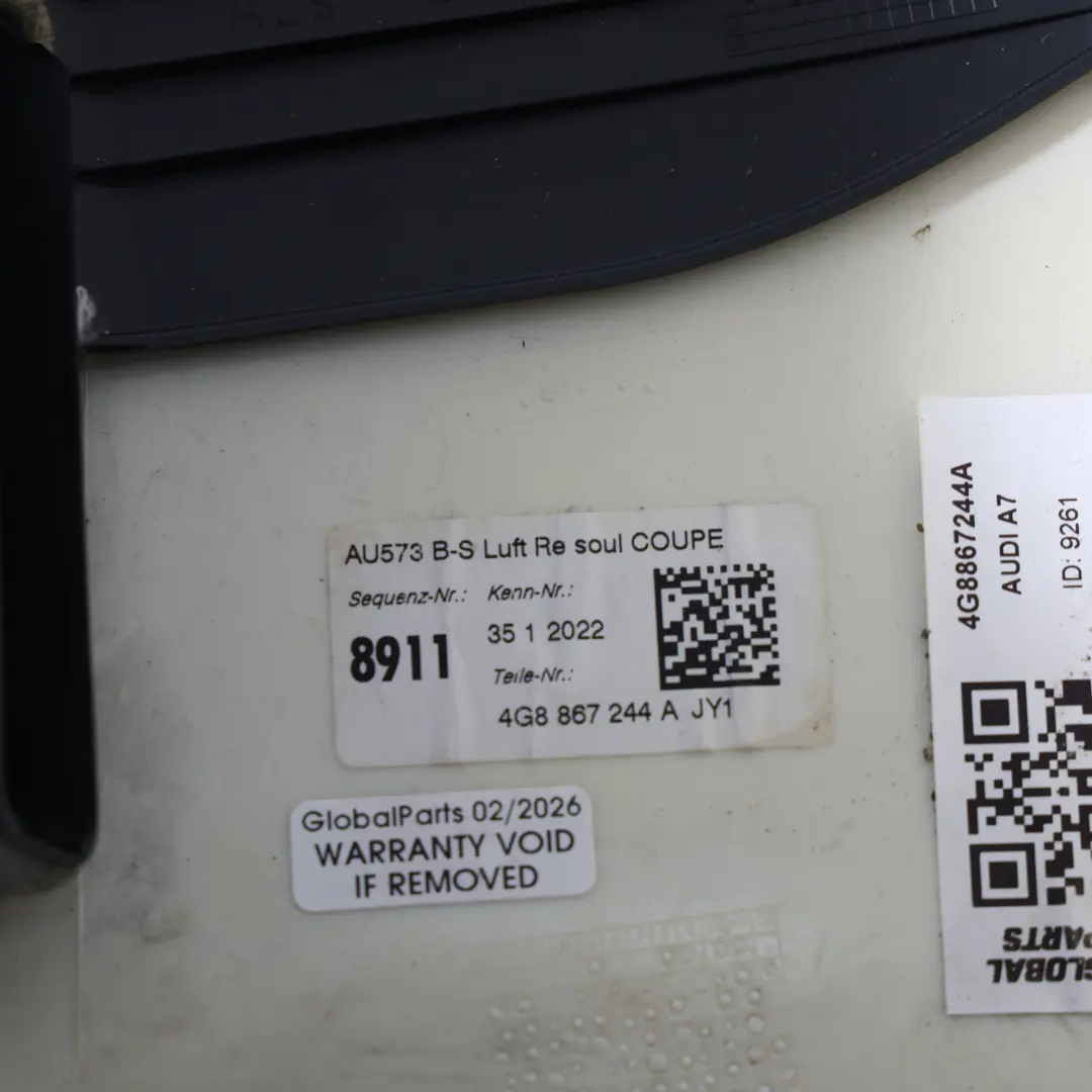 Audi A7 4G B-Pillar Trim Cover Panel Moulding Upper Black Right O/S - SKU 4G8867244A - Part number 4G8867244A