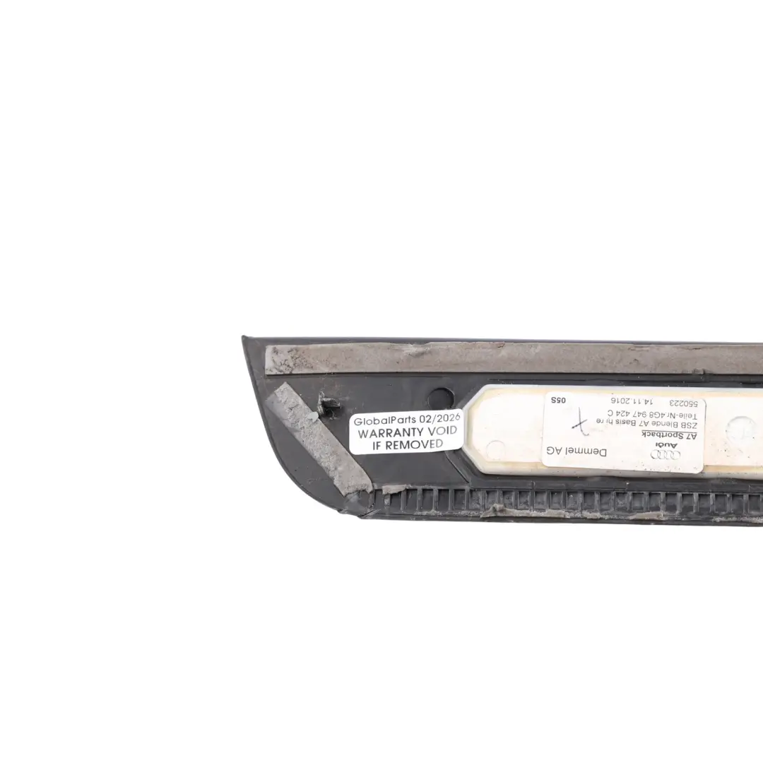 Audi A7 4G8 Door Sil Light Fibre Interior Trim Panel Rear Right O/S - SKU 4G8947424C - Part number 4G8947424C